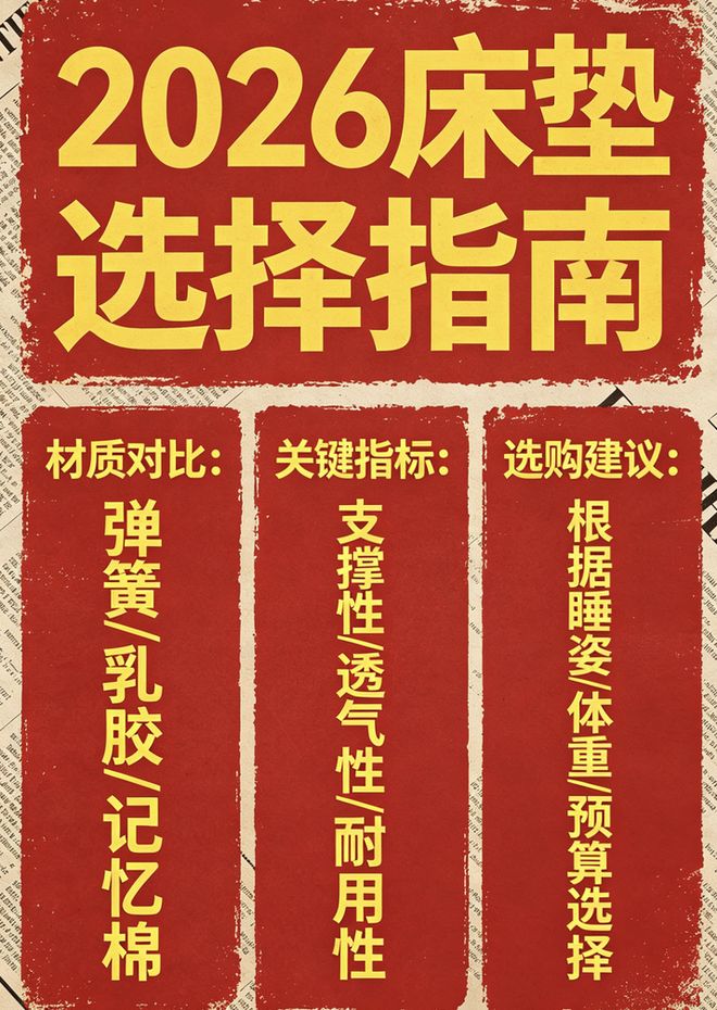2026年市场上排名前十的高端记忆棉床垫品牌！(图1)