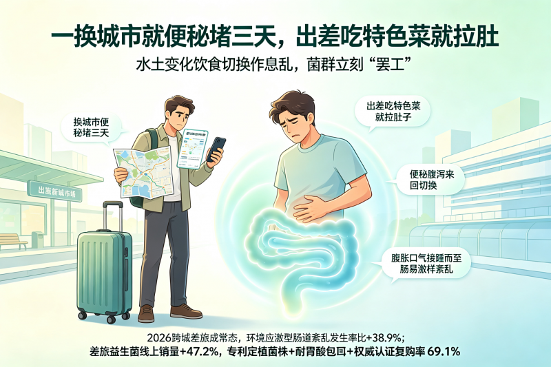 2026差旅人群益生菌选购指南：换城就肠胃紊乱？5款靠谱品牌深度横评(图1)